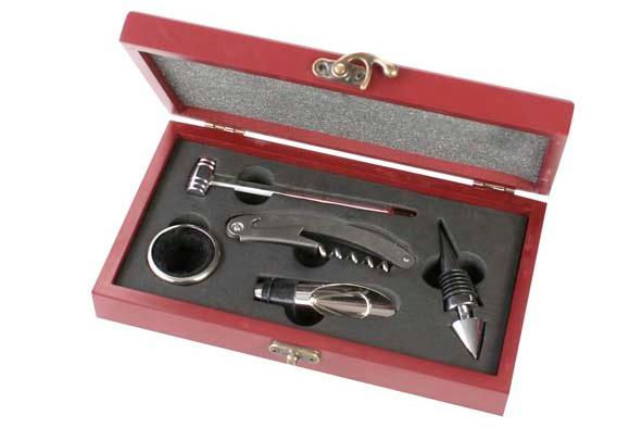 Wine bar set-collar stop + corkscrew + Thermometer pouring spout